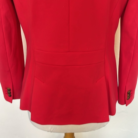Talbots Aberdeen Red Fully Lined Cotten Blend Blazer Size 10P - Picture 9 of 11